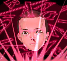 An illustration of Eleven from the show Stranger Things