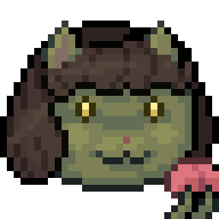 Zombified Kat earing a tasty brain